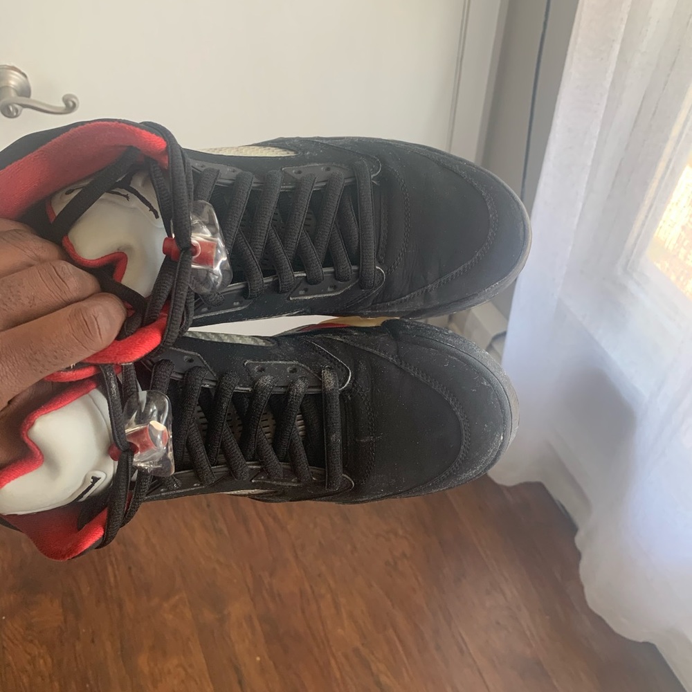 Air Jordan 5 Size 12 Supreme Black - Picture 3 of 5